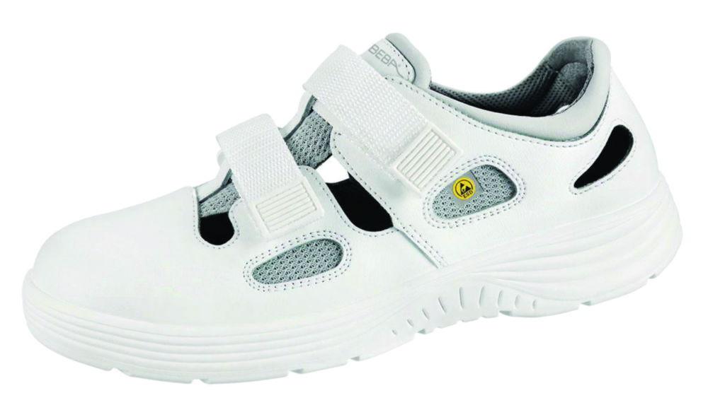 Abeba Safety Shoes X-Light, Size 44 Smooth Leather, White, with Steel Cap, ESD-According to DIN EN 61340