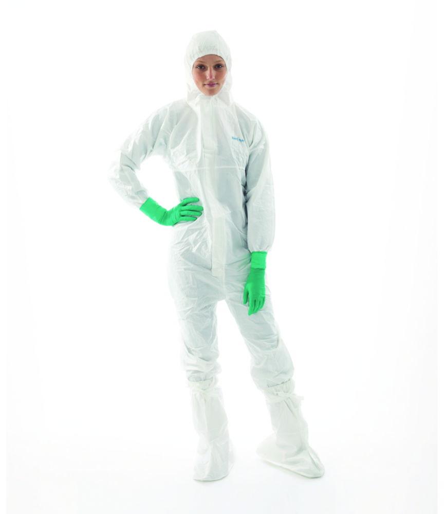 BioClean-D single use Overall for cleanroom PP/PE, white, sterile, with hood , model S-BDCHT, size XXXXL, pack of 15x1