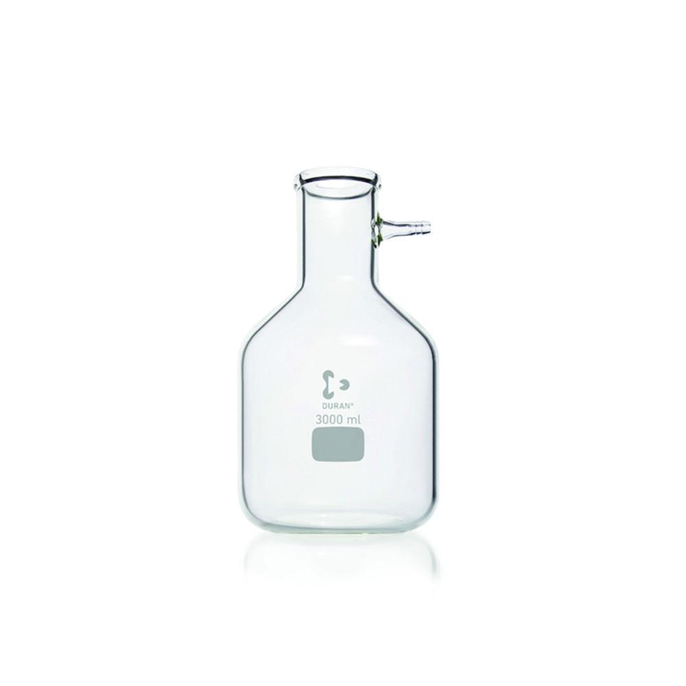 DWK Duran Filtering Flasks 20L, Bottle Shape with Glass Hose Connection