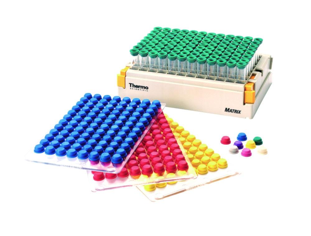 Thermo Matrix SepraSeal Closure Mats, Pierceable, Blue (Pack of 10 Mats of 96 Caps)