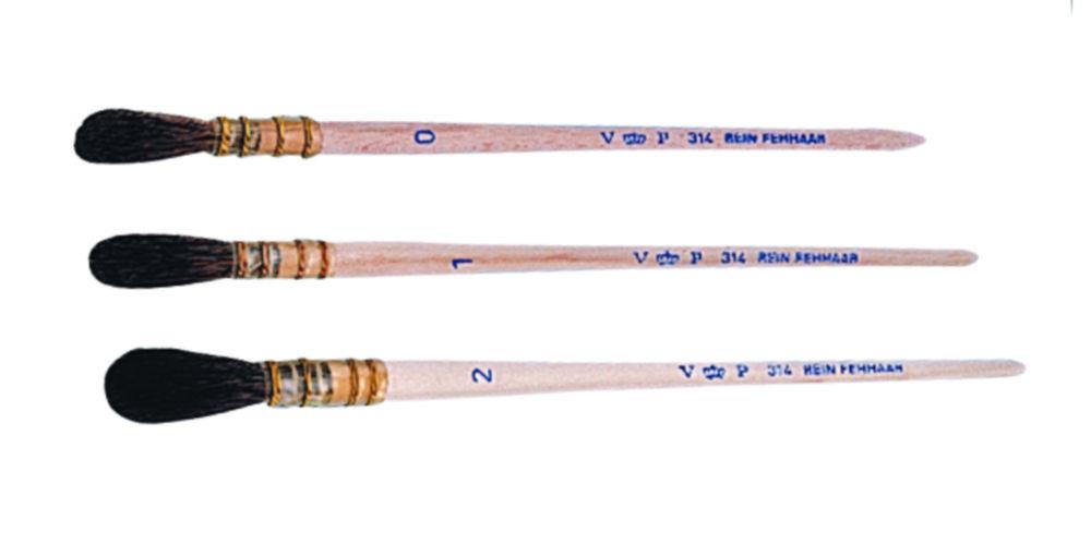 Hair brushes,oval,black goat hair,diam. 13 mm