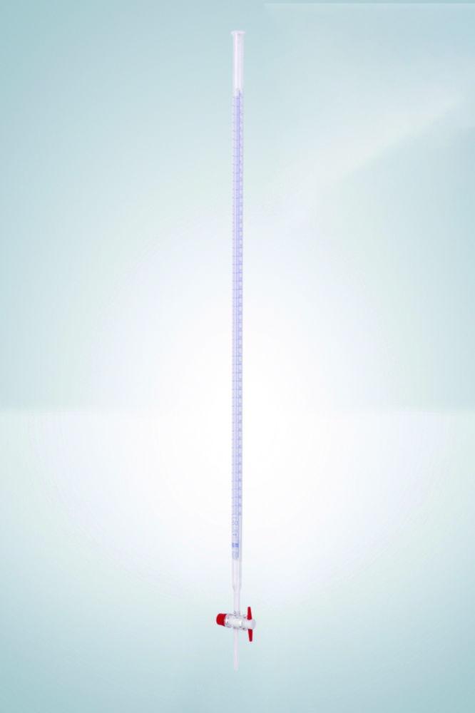 Hirschmann Laborgeräte Burettes 50:0,1ml, Blue Graduation, Class D, DURAN Glass with PTFE Key