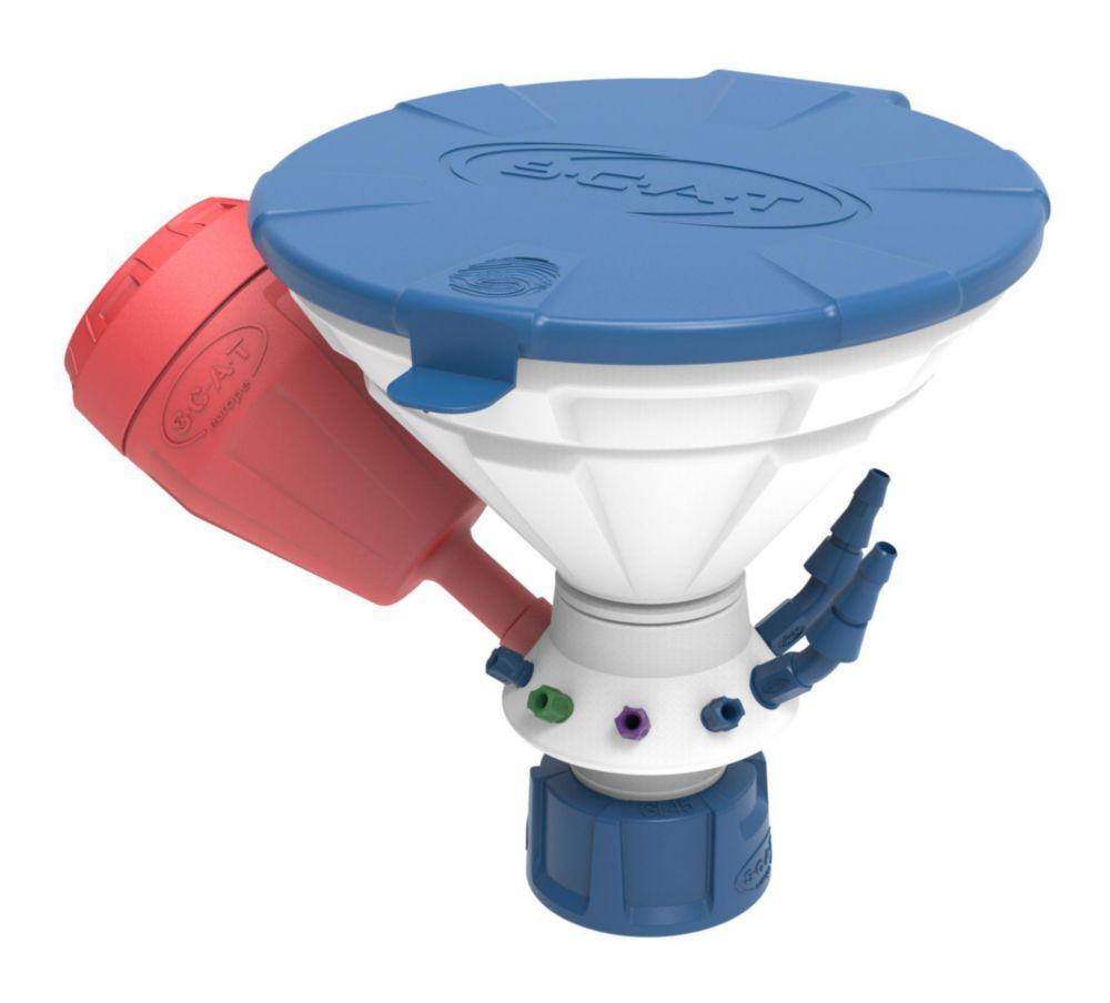 SCAT Universal Waste Hub "JAN" – GL45 Safety Funnel, 4x 1.6/2.3/3.2 mm OD