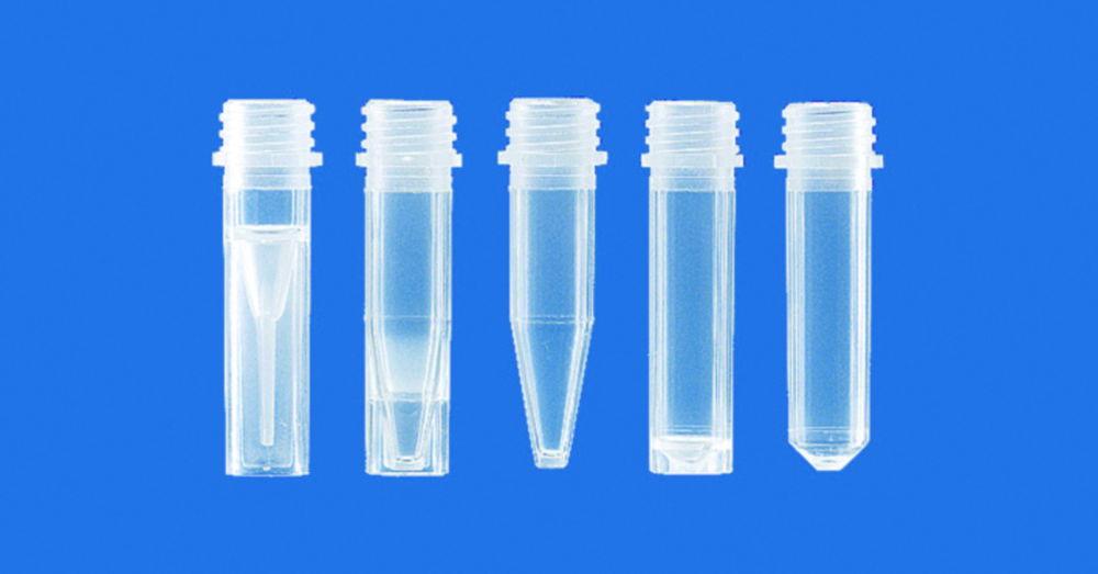 BRAND Microcentrifuge Tubes 0.5 ml, PP ext. Thread, without Cap, Selfstanding, Grad. (Pack of 1000)