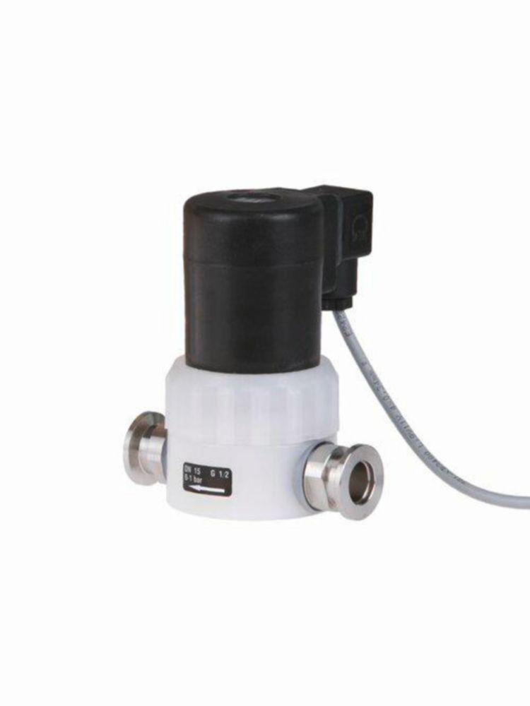 Vacuubrand In-Line Isolation Valve Electromagnetic VV-B 15C VACUU·BUS PVDF/PTFE DN 16 (NRTL C/US Certified)