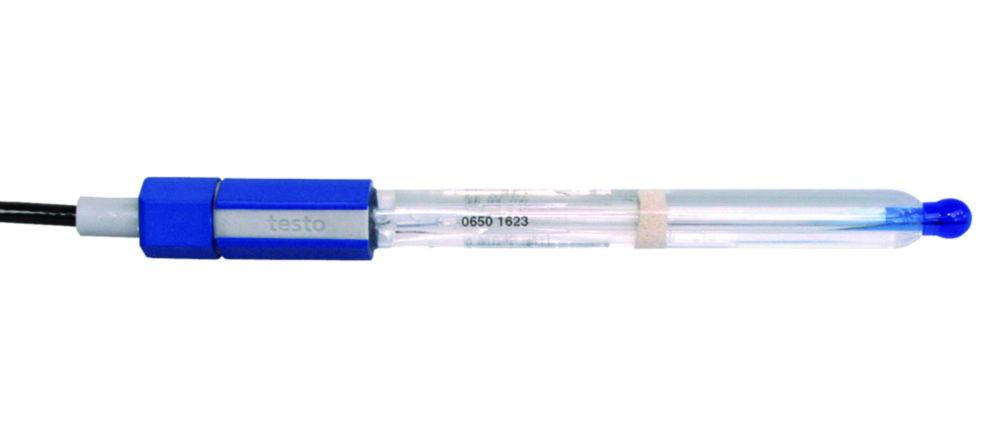 pH glass electrode with temperature sensor