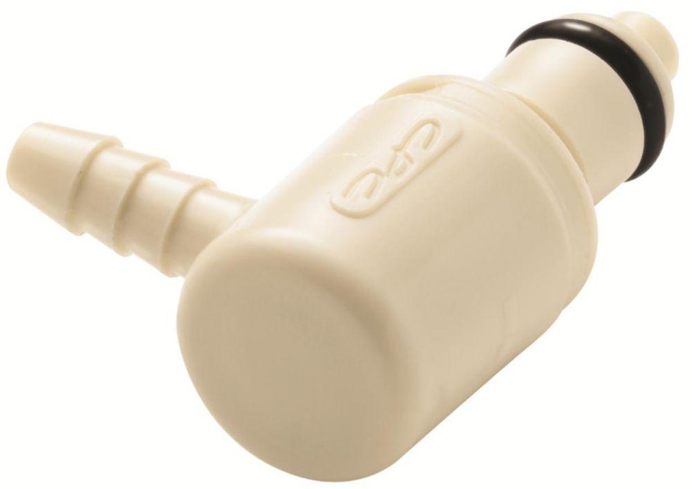 Colder 1/4" Hose Barb Valved Elbow Polypropylene Coupling Insert