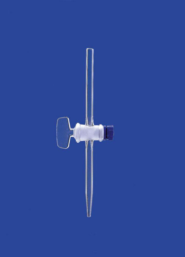 Lenz-Laborglas Burette Stopcocks, Straight, Boro 3.3, Plug Solid, NS 12.5, Bore mm 1.5

