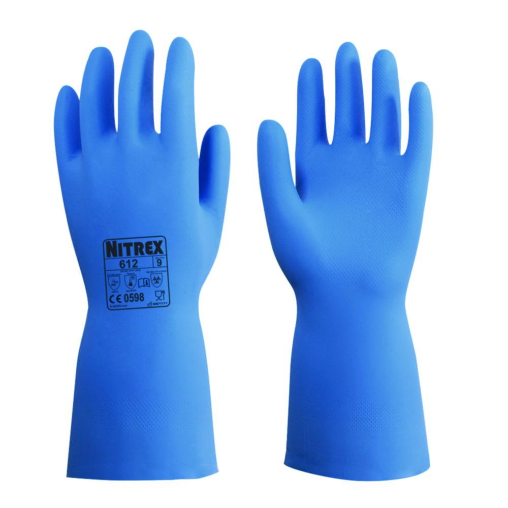 Chemical protective gloves Nitrex 612 XXL (11) nitrile, blue, pack of 10 pair