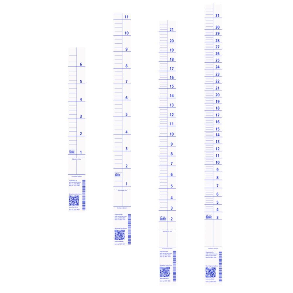 Bürkle Liter Scale Blue for 0431 / 0432-0005 6 Liters Wide Mouth Canister Smallest Graduation 250 ml