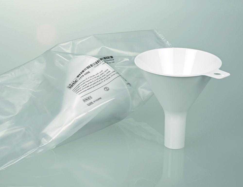 Bürkle Disposable Powder Funnel PS Ø 100 mm, White Pack of 10