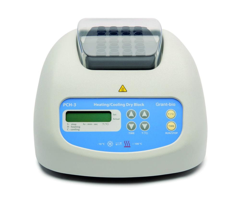 Grant Incubator PCH-3, Personal Cooling/Heating Block for 20x2.0 ml Microtubes including EU/UK Plug, 220-240V, 50-60Hz