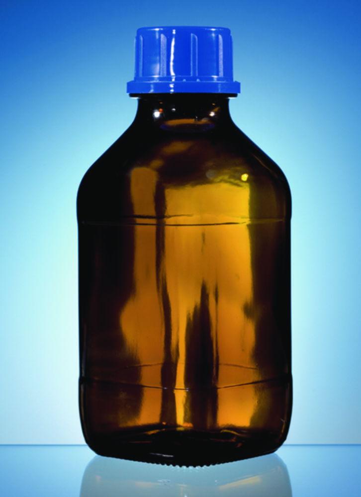 BRAND Threaded Bottle 1000mL, Amber Glass with Ethylene-Acrylate Coating, Thread GL-45 Screw Cap (PP), Temp -80°C

