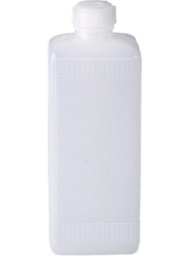 Bürkle Narrow Neck Square Bottle 500 ml, HDPE, Rectangle Ground Plot with Lid