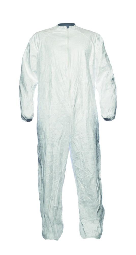 DuPont Tyvek® IsoClean® Cleanroom Coverall, Model IC 183 B WH DS, Size XL, Without Hood