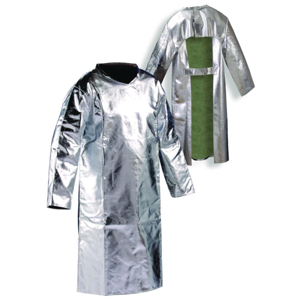 Heat protection frontal protection jacket size 50 up to 1000°C radiant heat, Preox aramid fabric, Back open, DIN EN ISO 11612, CE KAT III