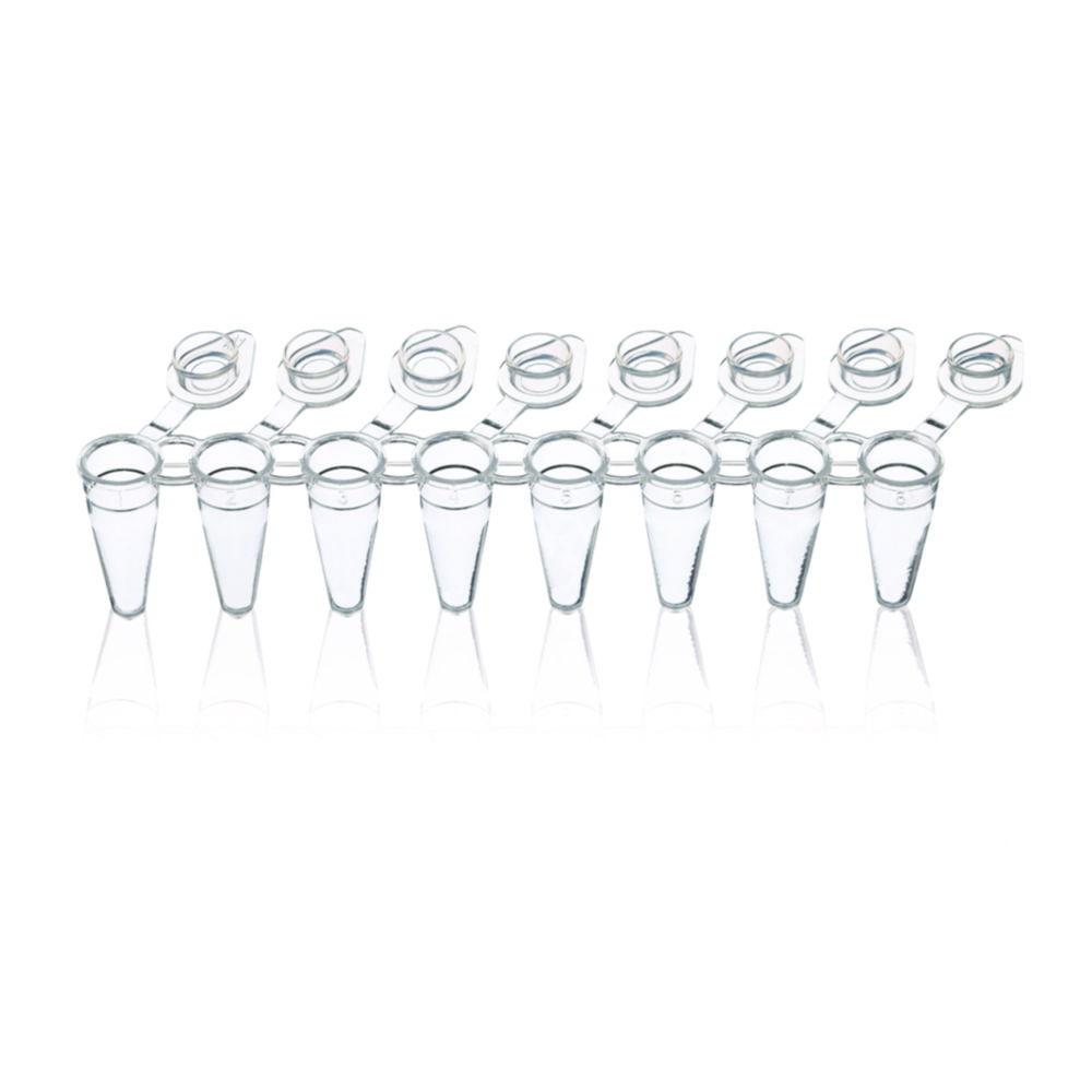 BRAND PCR Tubes 0.15 mL White, Attached Transparent Single Cap, Low Profile, PP, Pack of 120

