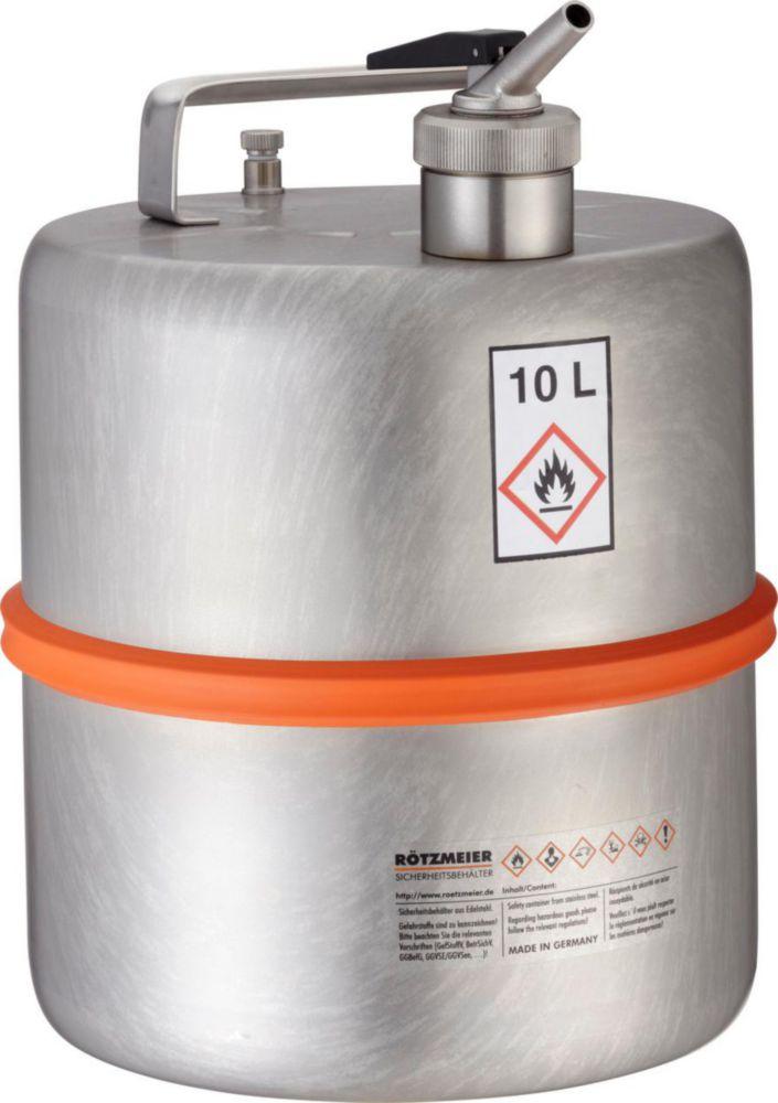 Safety storage vessel 10 ltrs. with fine dispensing system an seperate vent with overpressure valve