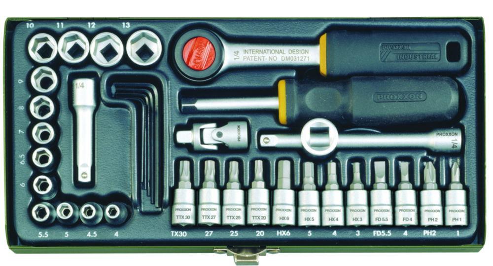 Aug. Hülden Mechanics Set Proxxon 23080 Socket Wrench Set, 36-Piece