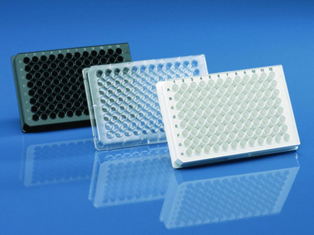 BRAND Microplates PureGrade 96-Well, PS, 350 µl, White, F-B., Non-Sterile, Pack of 100