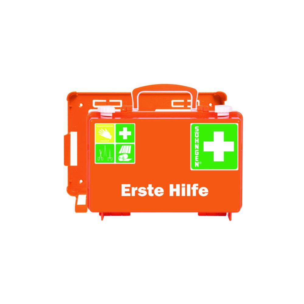 W.Söhngen First Aid Kit Quick-CD Norm Orange, DIN 13157, ABS-Plastic, Dimensions 260 x 110 x 170 mm


