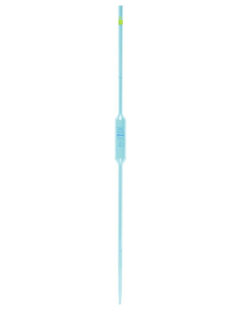 Poulten & Graf Full Pipette 6 ml 2 Marks CL AS Clear Glass Blue Graduated