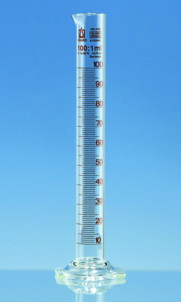 BRAND Measuring Cylinder Tall Form Class B Cap 2000mL, Borosilicate 3.3

