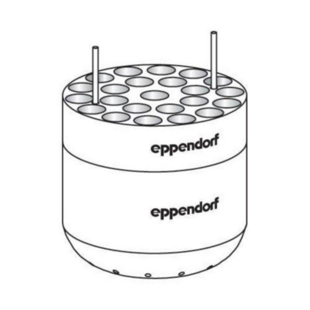 Eppendorf Adapter for 23 x Round Bottom Tubes (13 mm Diameter, 75–100 mm Length) for Rotor S-4-104, S-4x750, S-4x1000, Pack of 2 Pieces