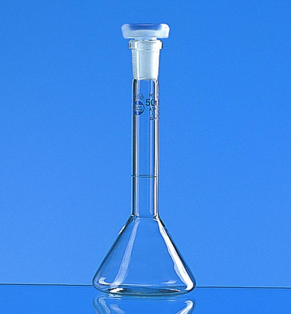 BRAND Volumetric Flasks, Trapezoidal, Class A, PP Stopper Cap, 10 ml, Pack of 2