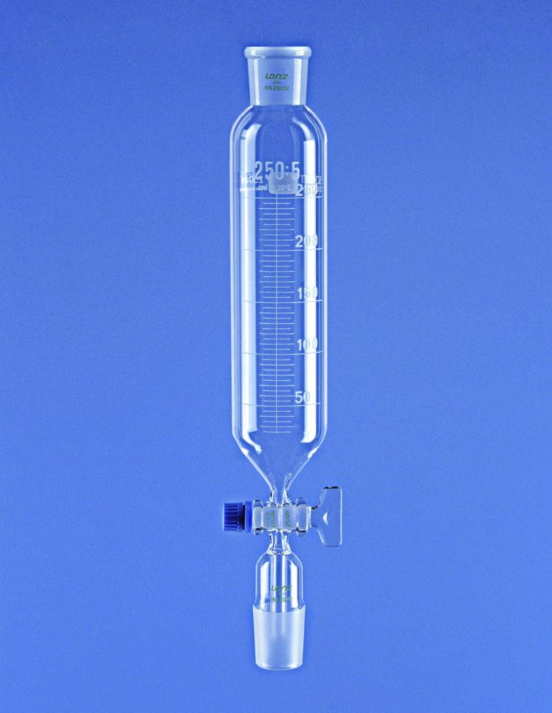 Lenz-Laborglas Dropping Funnels, Cylindrical, Cap. 25 ml Socket/Cone NS 14/23 Cap. 3000

