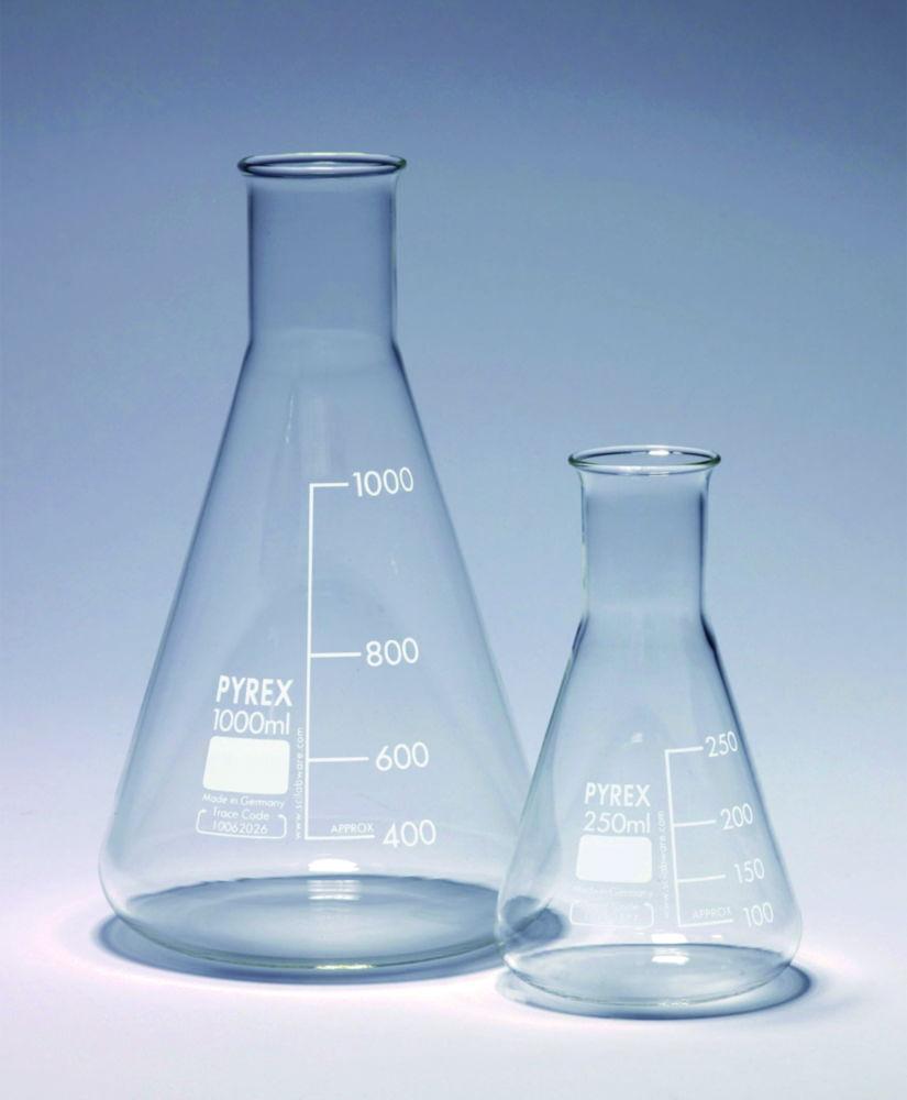 DWK Erlenmeyer Flask 2000ml Narrow Neck Pyrex Pack of 10