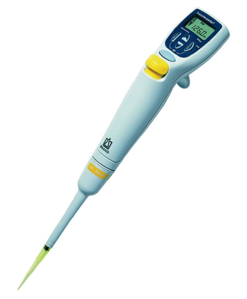 BRAND Transferpette Electronic Pipette (0.5–10 µL) – without Mains Supply
