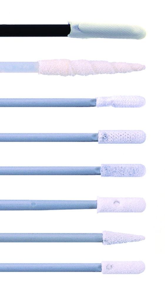 Ideal-tek All-purpose Swab 70 mm Round Tip, Head PU Foam, 3.3 x 3.5 mm, Handle PP, Pack of 100