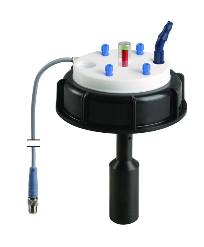 SCAT SafetyWasteCap S90 with Electric Level Sensor, 4x2.3/3.2mm OD, 1x6.4mm ID (Leak), Fittings, Ferrules, and Signal Cable Included
