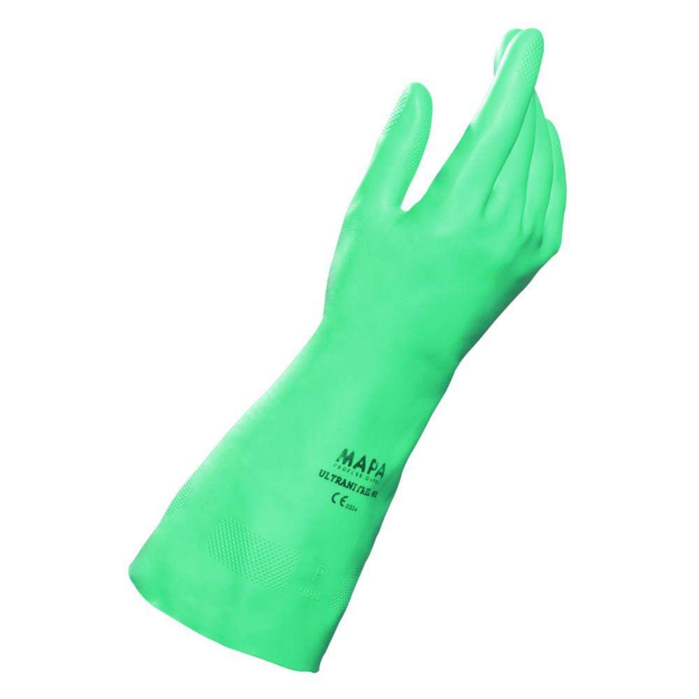 MAPA Chemical Protection Gloves Ultranitril Unit 492, Nitrile, Length 32 cm, Size 8-8.5 (Per Pair)