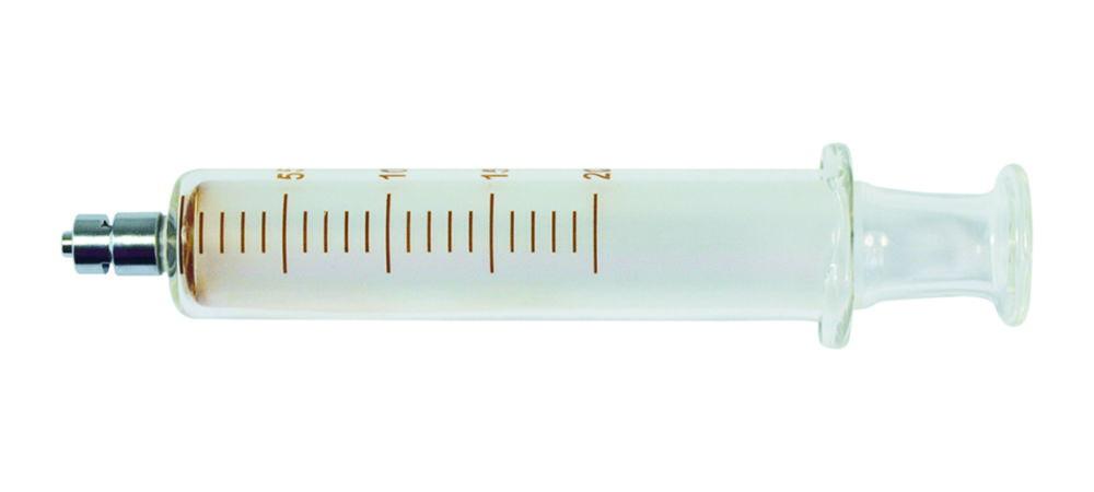 LLG Glass Syringe 5 mL with Metal Luerlock, Pack of 5