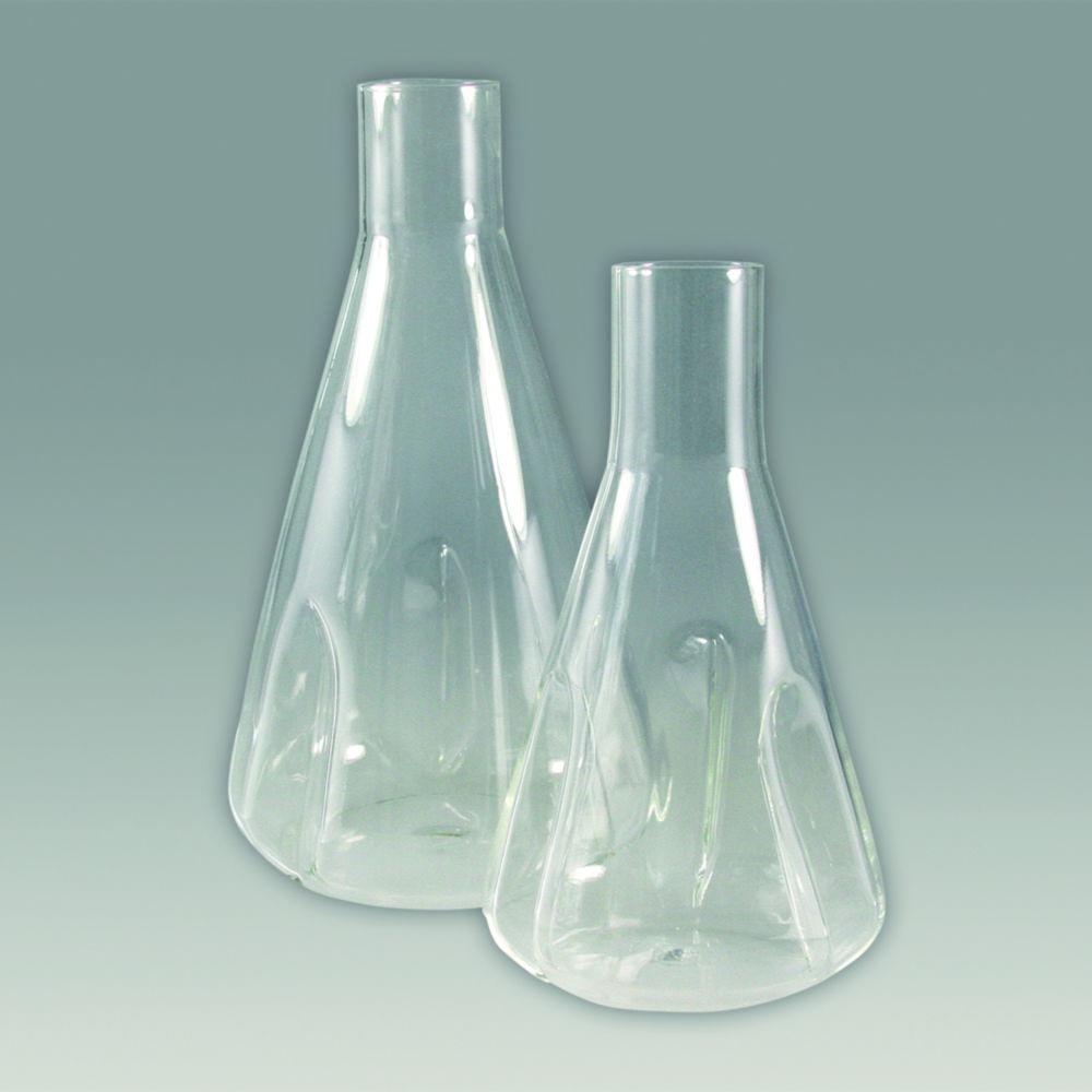 Witeg Baffle Flask 1000 ml with Three Baffles, Straight Neck for Metal Caps, Flask Ø131 mm, Height 232 mm, Neck Ø38 mm

