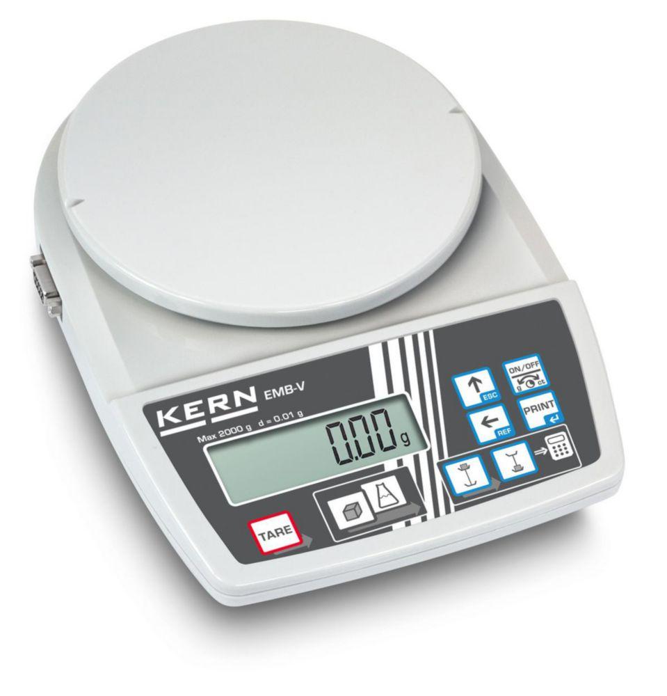 Kern & Sohn School Balance EMB 2000-2V, 2000 g / 0.01 g, Weighing Plate Ø 150 mm