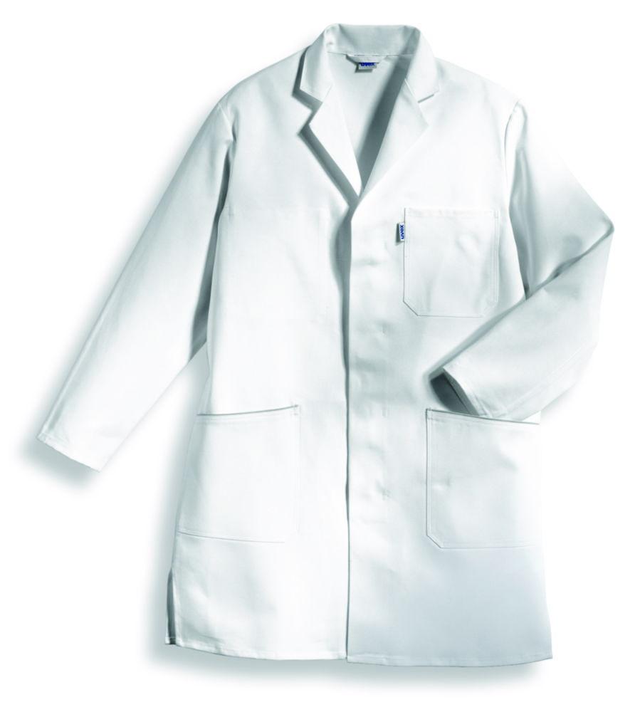 Uvex Men's Laboratory Coat, Size 106/110, White, 100% Cotton, 1/1 Arm Type (81996)​

