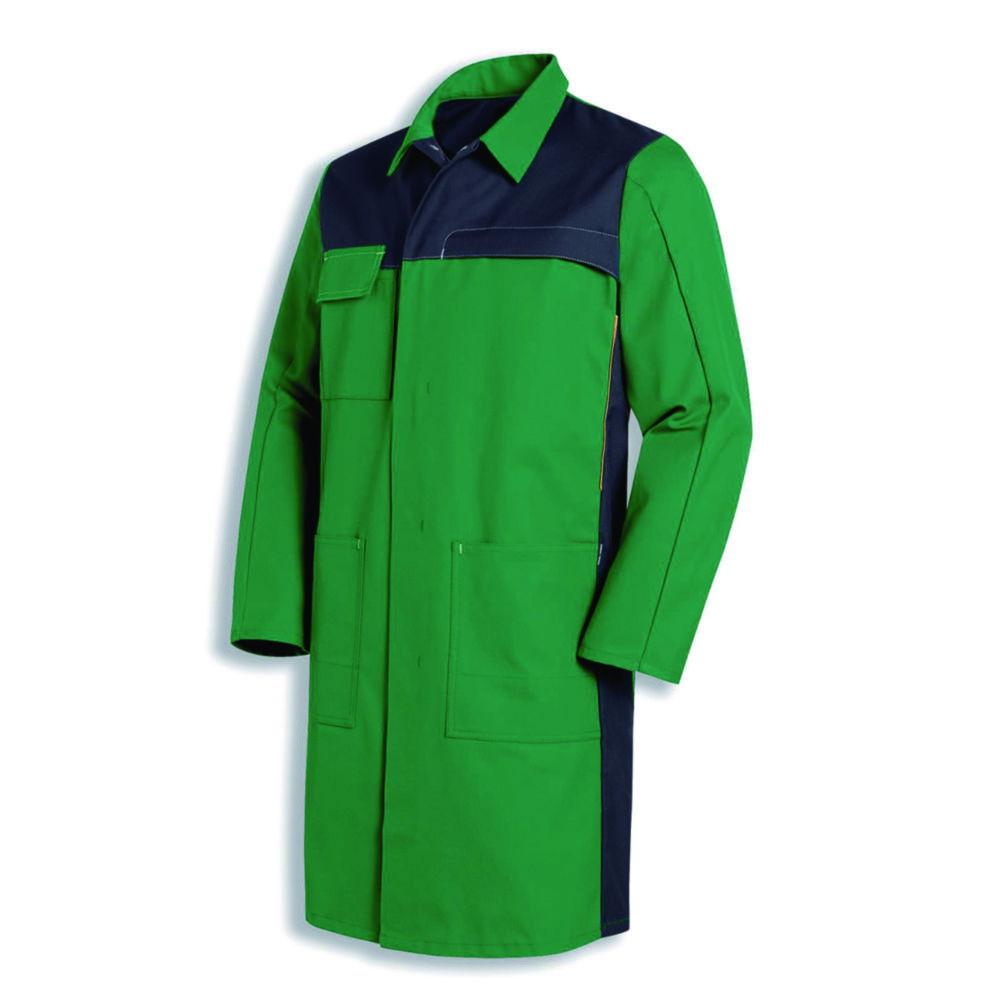 Uvex Men’s Laboratory Coat, Size 90/94, Green, 65% Cotton, 35% PE, 1/1 Arm with Snaps, Type 16283

