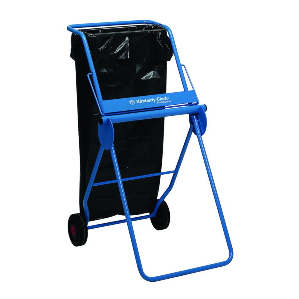 Kimberly-Clark Professional Mobile Floor Stand for Large Rolls, Blue Metal Construction with Refuse Sack, Dimensions: H 109 cm x W 50 cm x L 74 cm