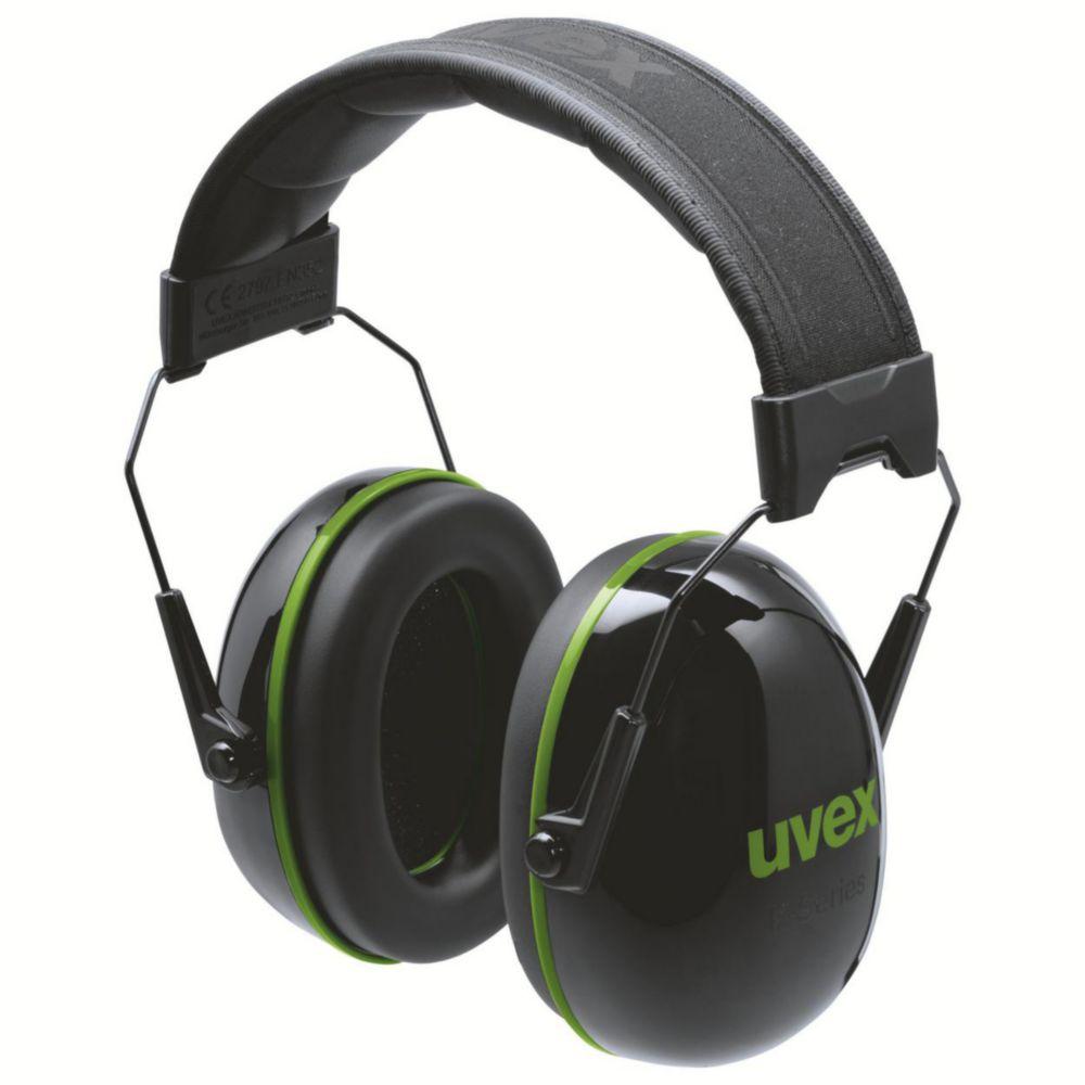 Uvex Safety Earmuffs 2630010 Black, Green SNR 30 dB Sizes L, M, S
