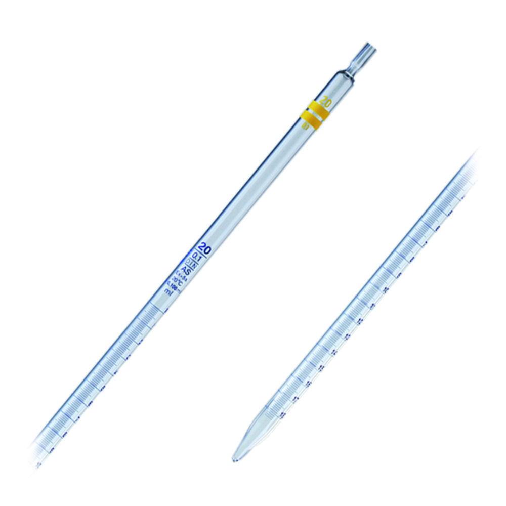 LLG Measuring Pipettes 50 mL Soda Lime Glass Class AS, Blue Grad, 720 mm, Pack of 10