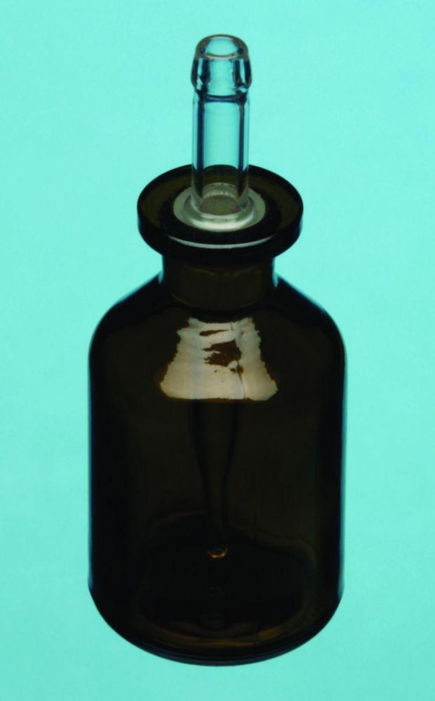 Bohemia Cristal Dropping Bottle 100 mL, Amber, NS Pipette, Boro 3.3