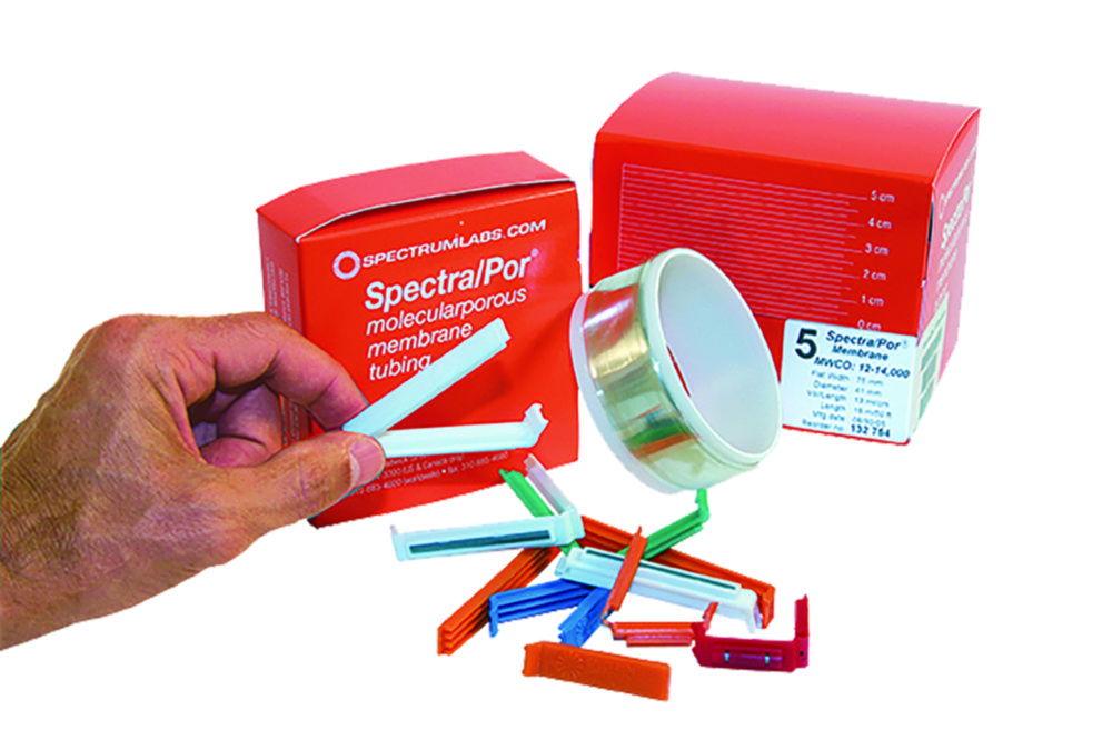 Repligen Spectra/Por Dialysis Tubing Clips PP, Colour Orange 35 mm, Autoclavable, Orange, Pack of 10

