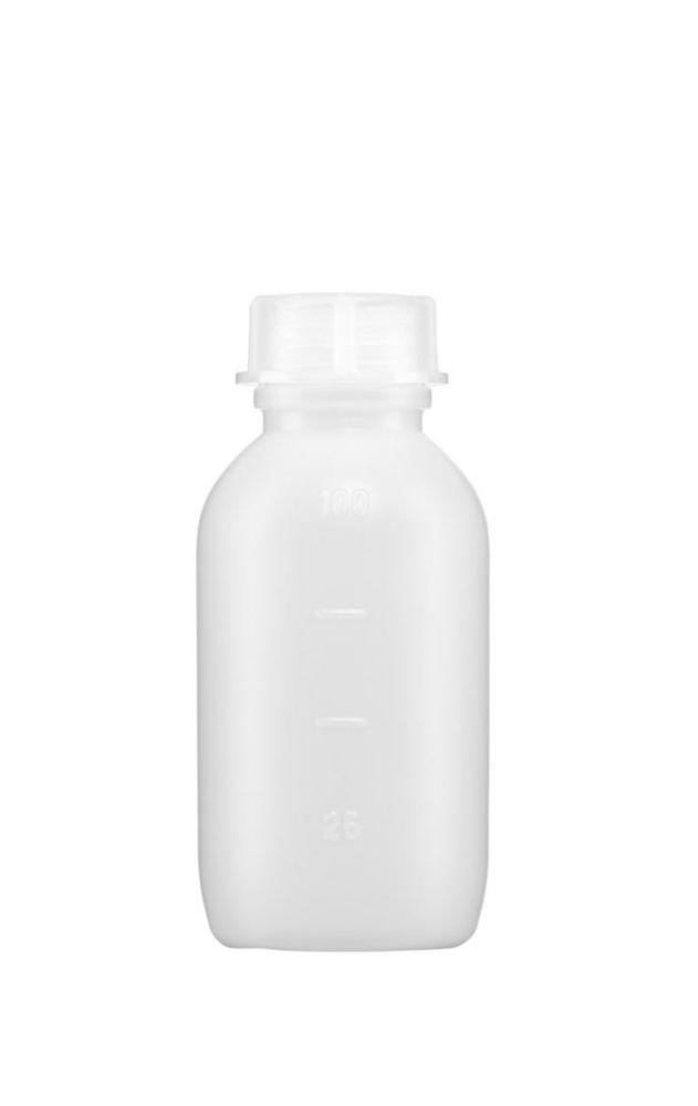 Kautex Textron HDPE Medium Neck Bottle 100 mL Round with Screw Cap