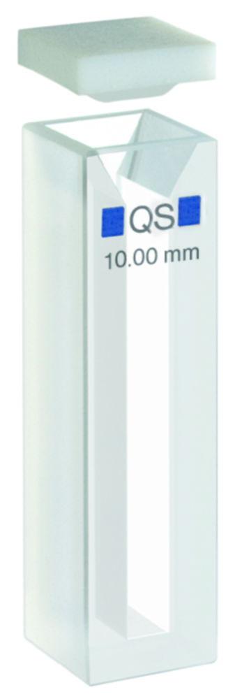 Hellma Micro-Cuvette 108.002-QS, 10mm Thickness Quartz Glass SUPRASIL, 500 µl with Cover of PTFE