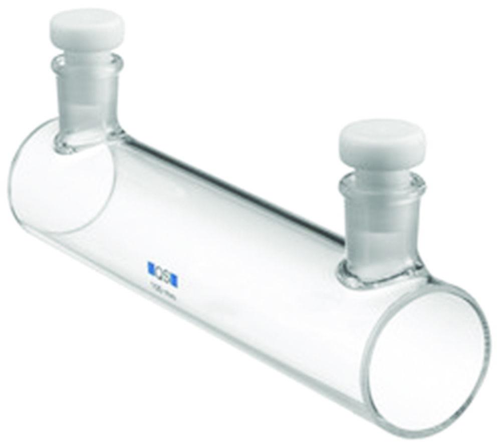 Hellma Cylinder-Cuvette 120-QS, 100mm Thickness Quartz Glass SUPRASIL, Macro with 2 PTFE-Stoppers 011.002