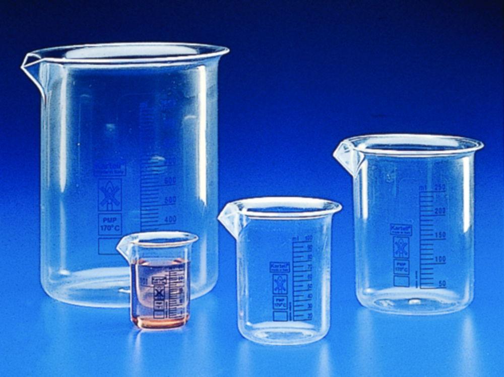 Kartell 100ml Beaker with Blue Graduation, PMP Low Form, Autoclavable

