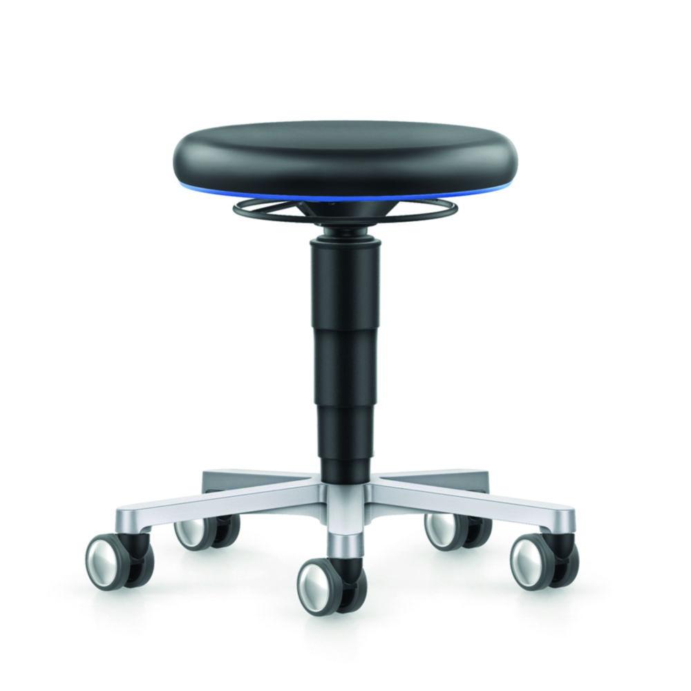 Interstuhl Büromöbel Medical/Lab Stool 2 Imitation Leather, on Castors, Colour Ring Blue, 450-650